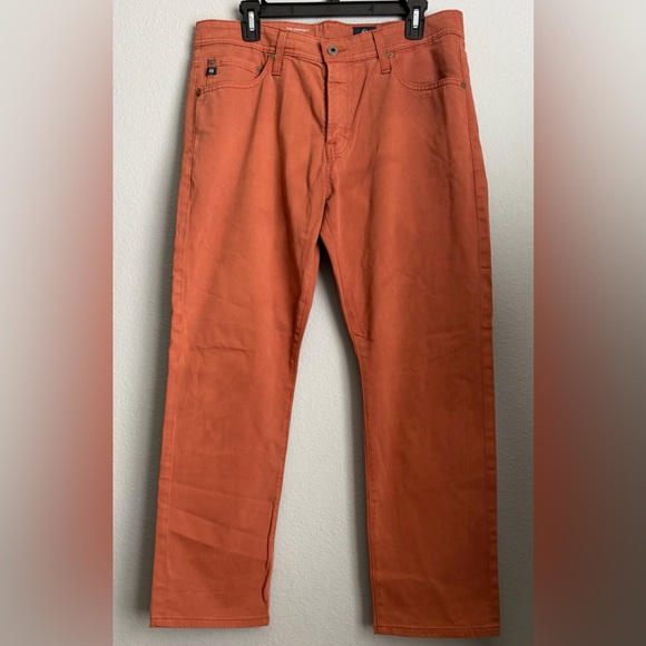 Ag Adriano Goldschmied Other - AG Adriano Goldschmied Men's The Graduate Tailored Leg Burnt Orange Pants 33X34